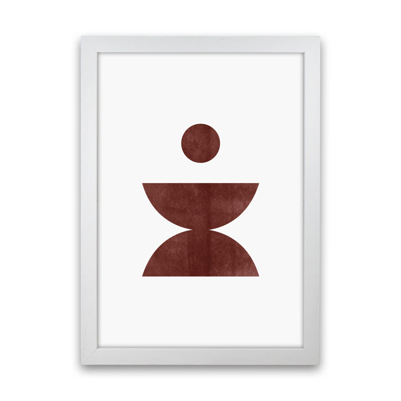 Abstract Geometric No 4 - Print, White Framed, 34cm H x 25cm W x 3cm D