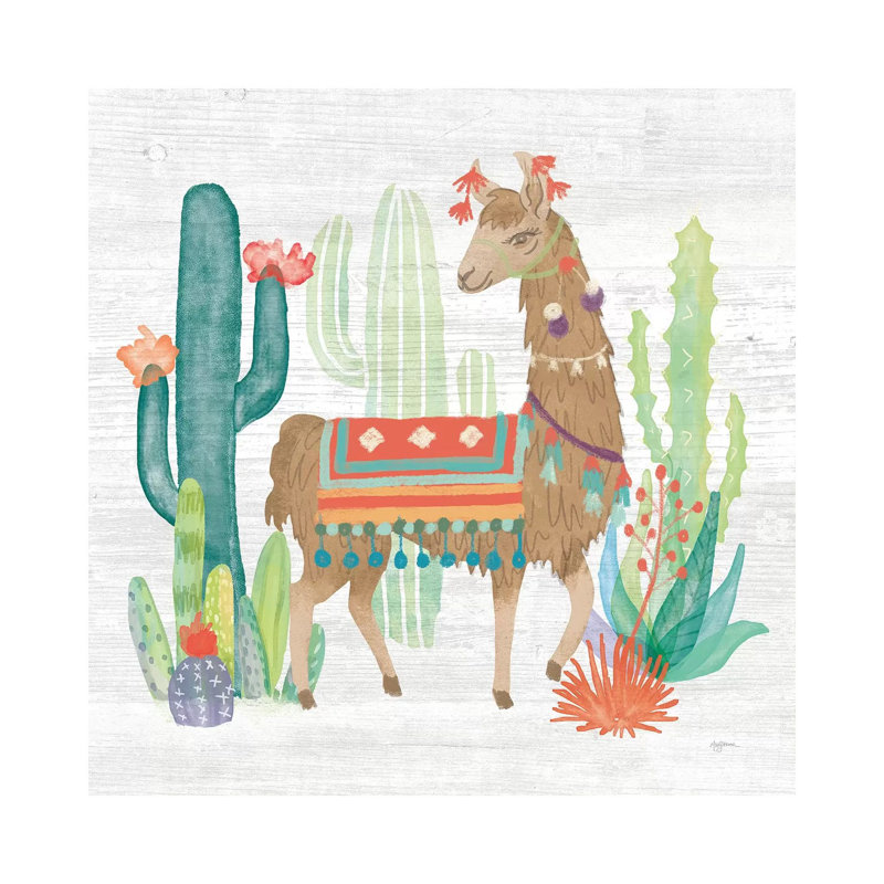 Lovely Llamas III by Mary Urban - Wrapped Canvas Painting, 93.98 cm H x 93.98 cm W x 1.91 cm D