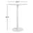 Skiff Round Metal Outdoor Bar Table , 29.5'' in. W 29.5'' in. D