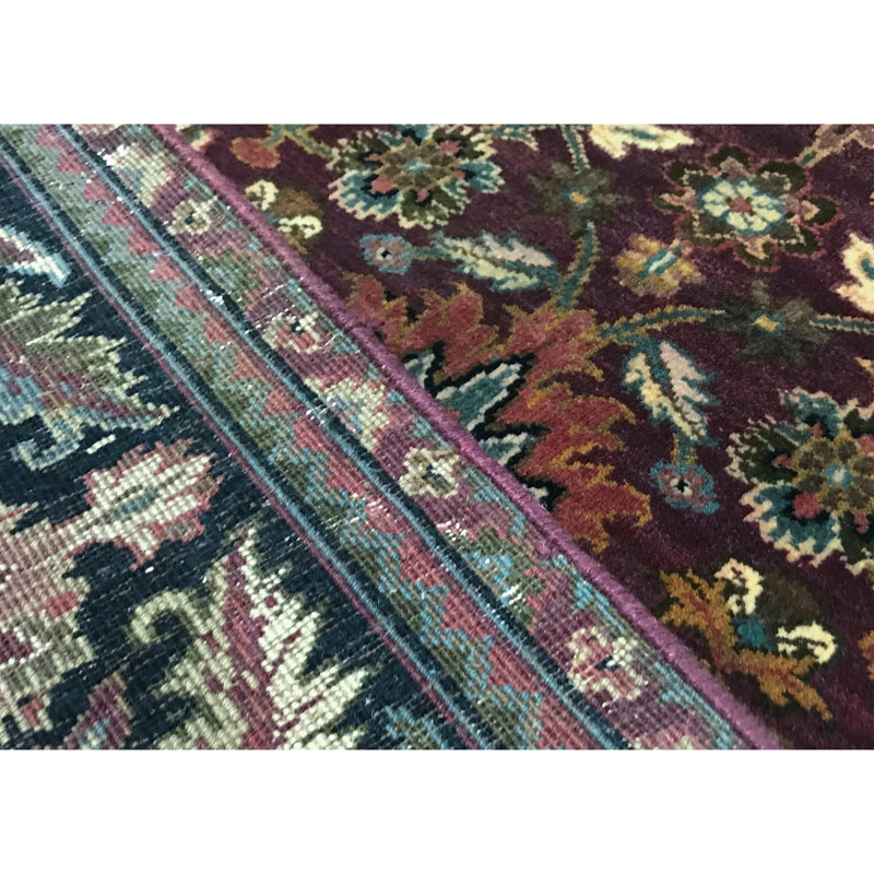 Bikaner Wool Oriental Area Rug in Red/Navy/Beige