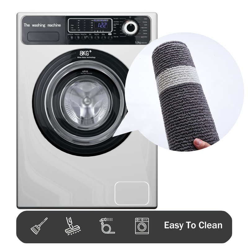 Kitchen Mats 2-Piece Non Slip,Absorbent Dirt-Resistant Machine Washable Rug for Laundry,Entry, Gray