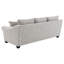 Ensemble de canapé de salon 2 pièces Kito, accoudoirs inclinés modernes, boucle gris clair