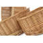 Wicker Round Straight Sided 3 Piece Storage Basket Set
