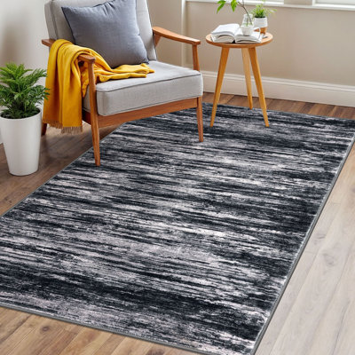 Tapis moderne lavable pour tapis d'entrée antidérapant à motif abstrait antidérapant 3 x 5 