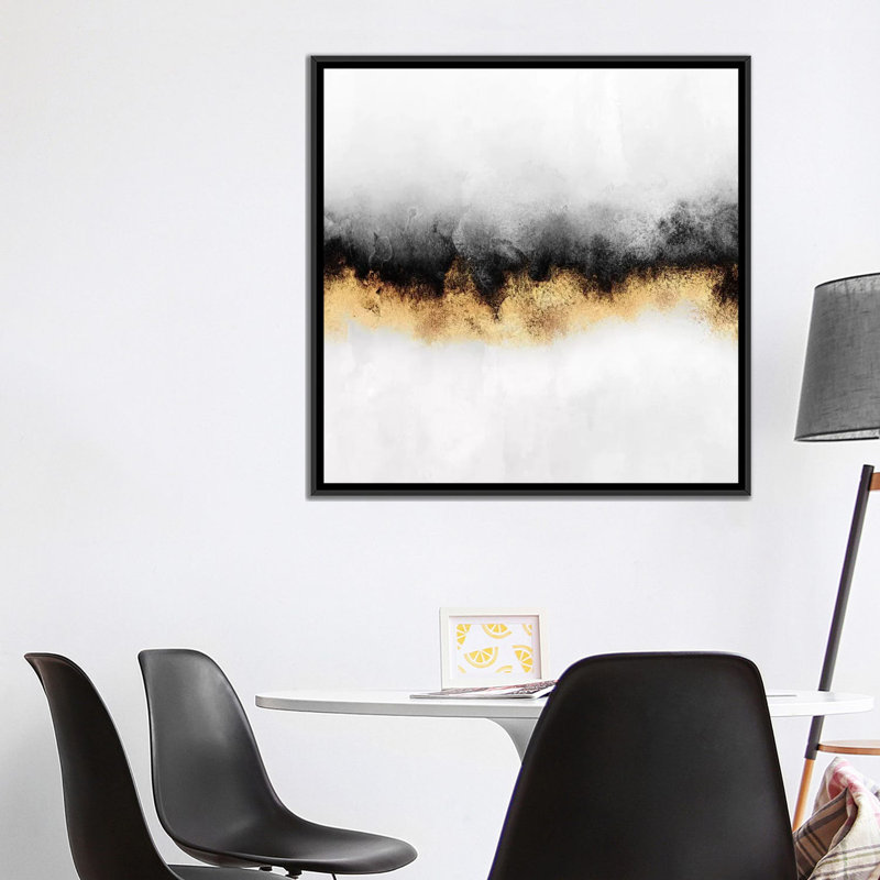 « sky ii », impression sur toile, H 18 po x l 18 po x P 1,5 po, Pas de tapis, Toile avec cadre noir