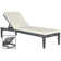 Centerview 74.4" Long Reclining Acacia Single Chaise with Cushions