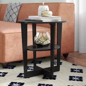 Lansing Cross Legs End Table with Storage