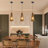 Retro Rattan Hand-Woven Pendant Light Adjustable Height
