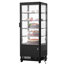 Réfrigérateur commercial de 3,5 pieds cubes, refroidissement à l'air sans givre 98 L, 4 tablettes réglables, double verre trempé, lumières DEL, porte verrouillable, vitrine de comptoir pour pâtisserie