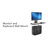 Mount-It Height Adjustable Monitor and Keyboard Wall Mount with CPU Holder | 25 Inch Wide Platform