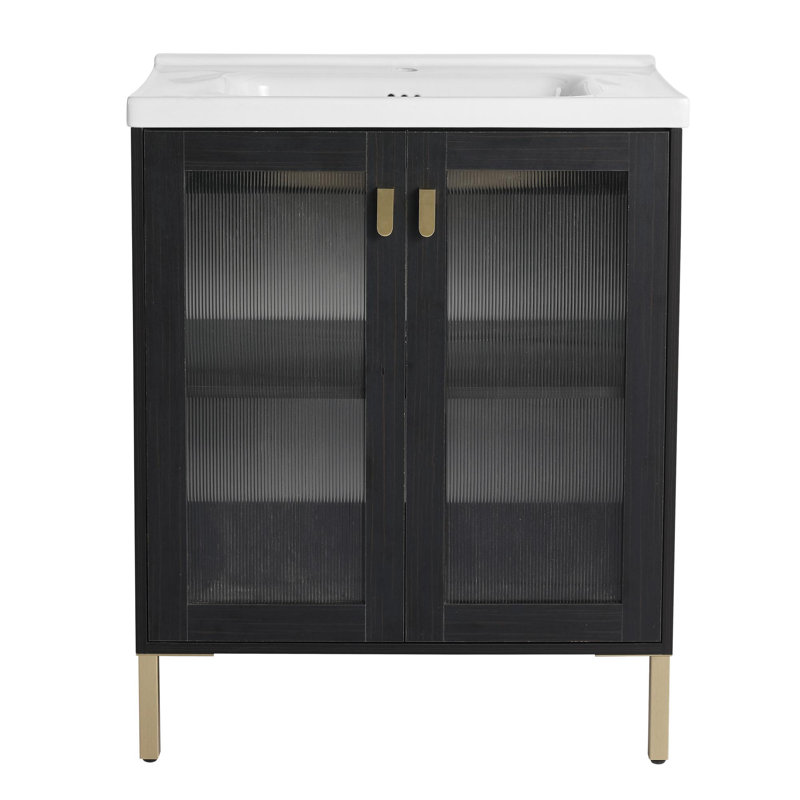 Freestanding Bathroom Vanity with Sink, 28"
