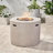 40,000 Fire Pit - 31" Round, Lightweight Concrete, Grey, Ideal For Outdoor Enjoyment, No Assembly Round , Create A Serene Backyard,