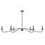 Lustre 6 lumières Meridian en noir mat-738833326