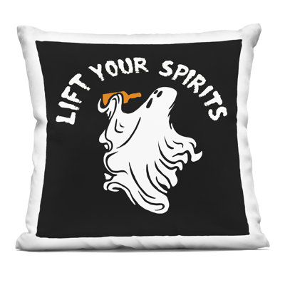 Lift Your Spirits Ghost Decorative Printed Throw Pillow design by Jedco Brands, Inc.