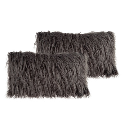 Bund163 - Coussins lombaires en fausse fourrure 12 x 20