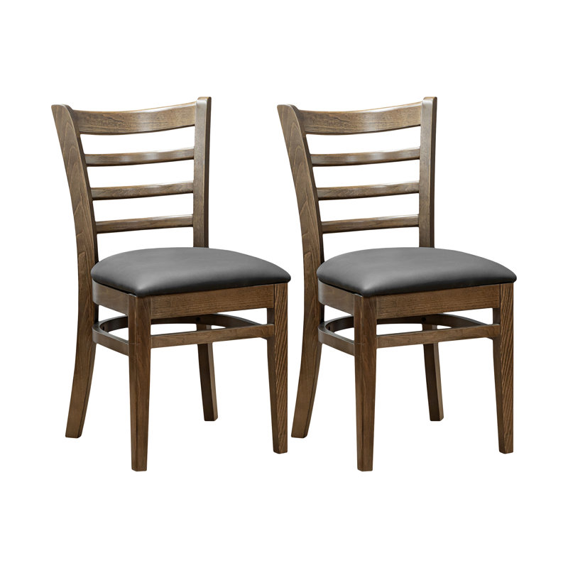 18'' H Upholstered Side Chair, 2, Walnut