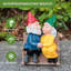 Statue de gnome de jardin Kiss Kiss