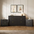 3-piece Bedroom Set, 6 Drawer Dresser And Nightstand Set Of 2
