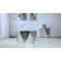 Amla 31" Glass Coffee Table Mirrored Top