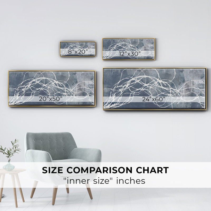 Organic Lining  II - Framed Canvas, 8" H x 20" W