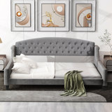 Modern Luxury Tufted Button Daybed, Twin with Durable Plywood Frame and Multifunctional Design for Versatile Use