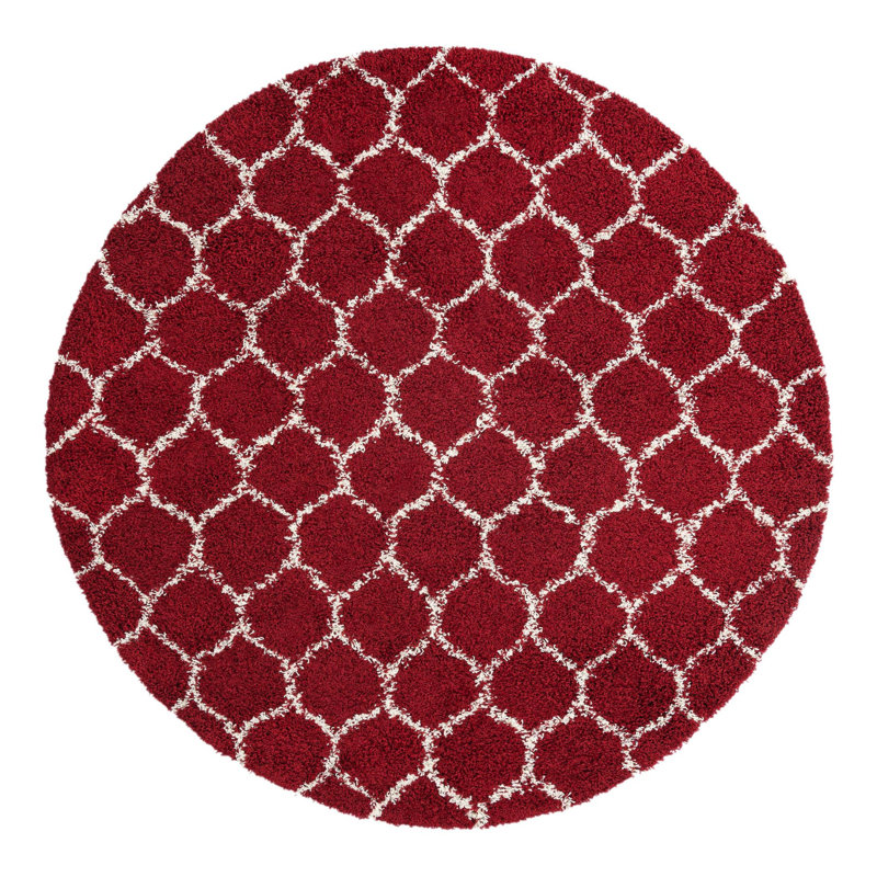 Geometric Indoor Rug, Round 7'10"