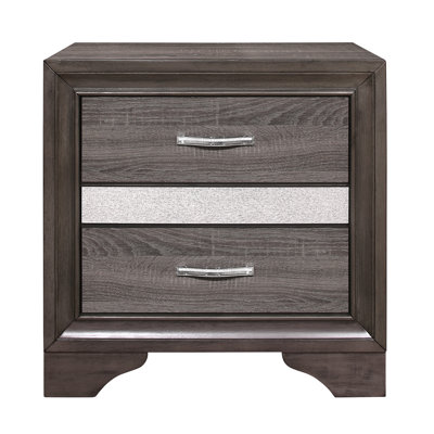 Glamour table de chevet cachée bijoux tiroir poli chrome meubles de chambre à coucher