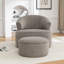 Chaise pivotante rembourrée en polyester avec repose-pieds-561283667