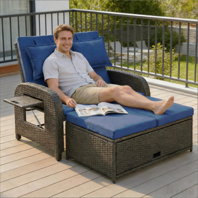 Wicker Outdoor Daybed,Rattan Daybed,Backrest Loveseat