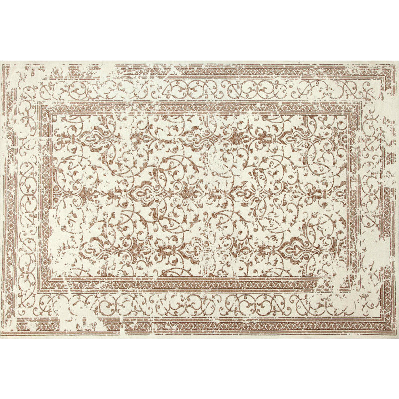 Tapis ivoire/lin/cuivre irena Oglesby, 5 pi x 7 pi