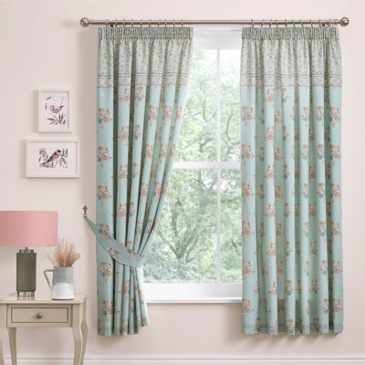Londyn Cotton Blend Semi Sheer Curtain Pair