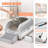 6 in Deep Cat Litter Box Odor-Free Litter Box with Filtering Foot Board-105368525