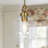 1-Light Transitional Mini Hanging Rods Gold Kitchen Island Pendant Light