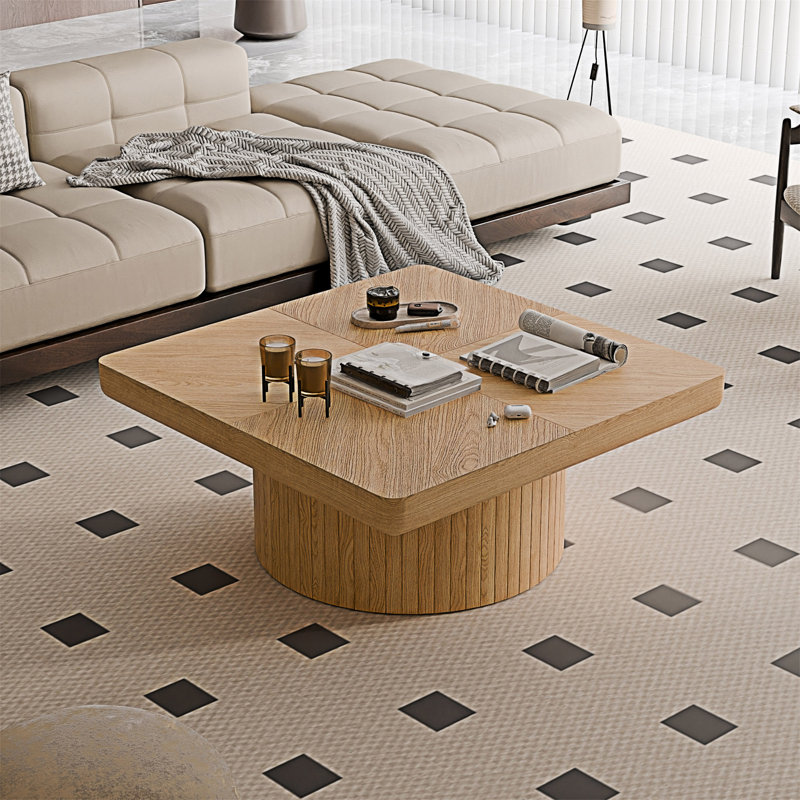 Table basse en bois, Bois naturel