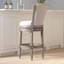 Tabouret de bar pivotant en bois avec dossier haut confortable-1083938294