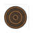 Jute / Sisal Agate Ceramic Jute Leather Crystal Circle Round 1 Piece Trivet Set