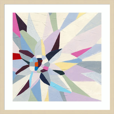 «Geometric Dahlia I» par June Erica Vess, reproduction d'art encadrée sur bois