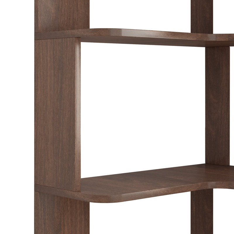6 Tier Freestanding L-Shaped Corner Bookshelf For Living Room, Bedroom, Wooden Bookcase With Anti-Drop Panle And Anti Tipping Device, Display Shelf Open Storage Rack Organizer For Home Office