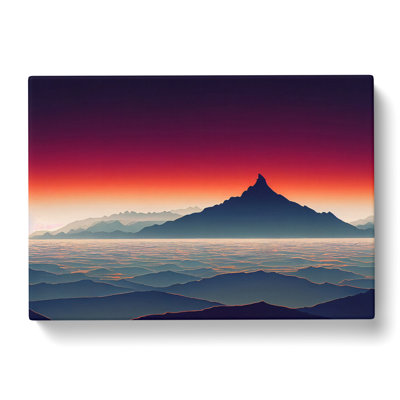 Cosmopolitan Mountain Sunset - Wrapped Canvas Print