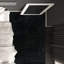 Tapis noir/gris fait main poils longs Bourgogne-713693043
