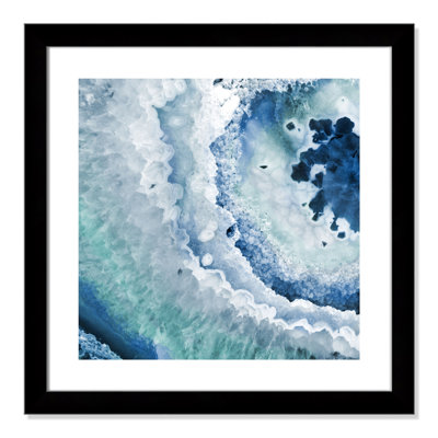 Ariana «Agate Blue And Turquoise II», reproduction d'impression encadrée