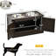 Bols pour chiens surélevés pour chiens de grande taille paisibles - Mangeoire surélevée avec rangement, acier inoxydable, intérieur, café, utilisation intérieure de style moderne, bol pour animaux