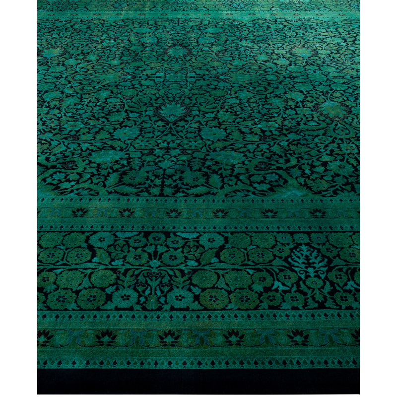 Overdyed One-of-a-Kind 12' 0" X 18' 7" Hand Knotted Area Rug