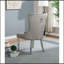 Ensemble de fauteuils de salle à manger capitonnés contemporains en flanelle 2 pièces