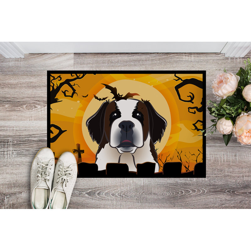 Tapis pour porte d’extérieur antidérapant saint bernard, Rectangle 1 pi 6 po x 2 pi 3 po