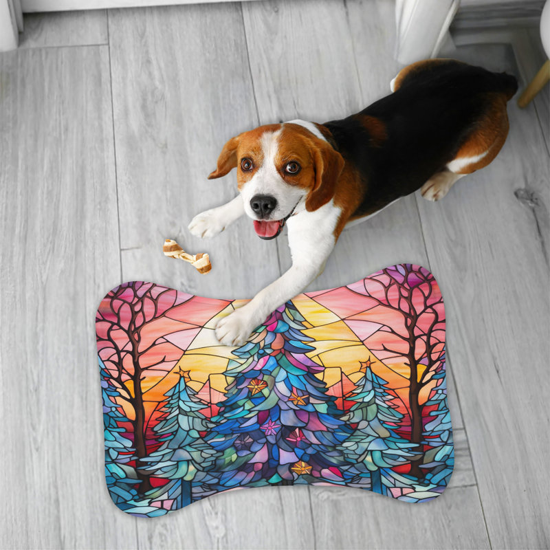 Tapis de Noël en mosaïque 1 pièce, 14"