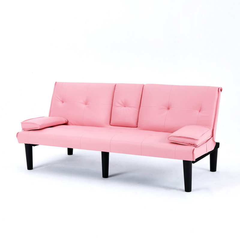 Pink 67-Inch Bed With Cup Holder And Fabric For Long - Lasting Use 67 , , 2, Pink