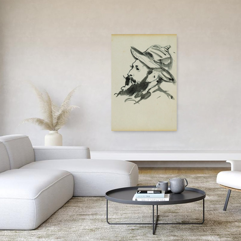 Tête d'homme, 1874, impression d'art abstrait contemporain, portrait mural, H 60 po x l 40 po