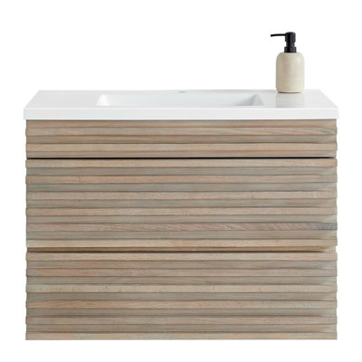 Gibson 48" Wall Mounted Single Bathroom Vanity with Top