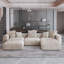 Canapé modulaire rembourré en tissu de velours côtelé 5 pièces avec accoudoirs Ol livrer Nedek-113950934